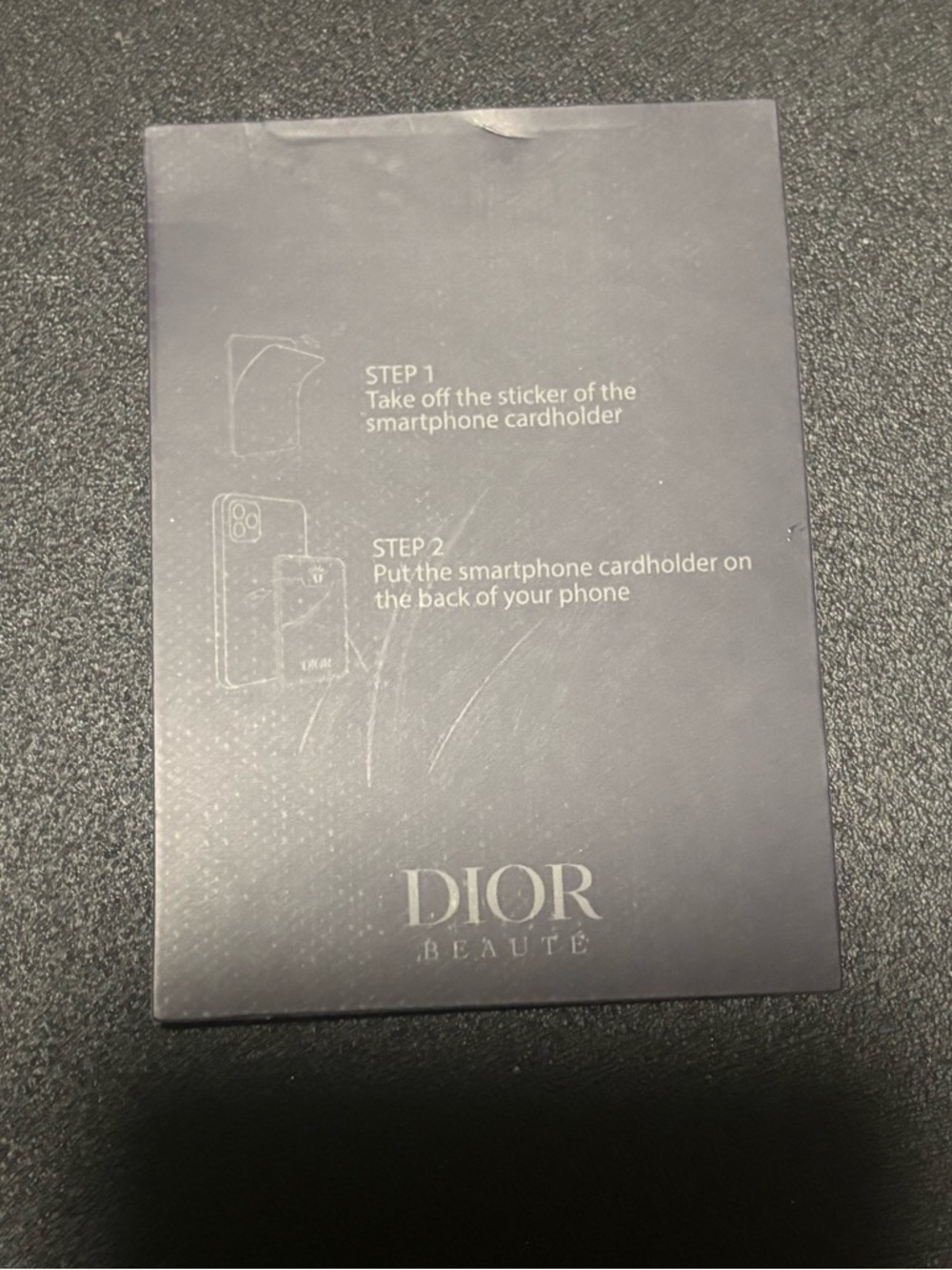Dior Beaute Fragrances Smartphone Card Holder Navy Porte-Carte - Picture 4 of 4